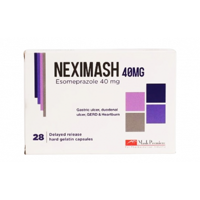 NEXIMASH 40 MG ( ESOMEPRAZOLE ) 28 DELAYED-RELEASE HARD GELATIN CAPSULES